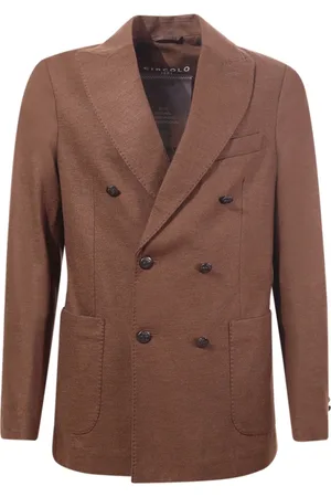 Circolo Blazers, male, , Size: 2XL Peak Lapel Wool Cashmere Jacket