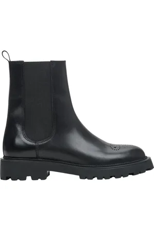 Estro Chelsea Boots, female, , Size: 7 US Leather Ankle Boots with Decorative Perforations