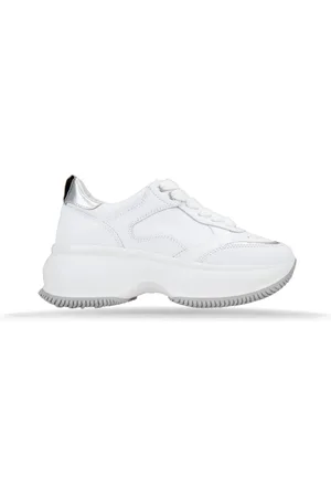 Hogan Sneakers, female, , Size: 5 1/2 US Lace-Up Leather Sneakers for Women