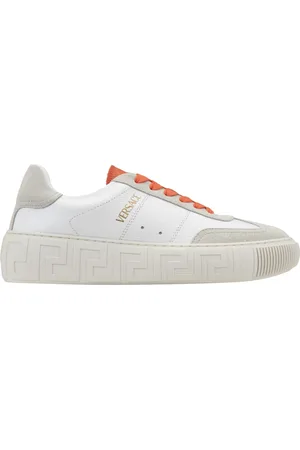 VERSACE Sneakers, female, , Size: 8 US Leather Lace-Up Sneakers for Women