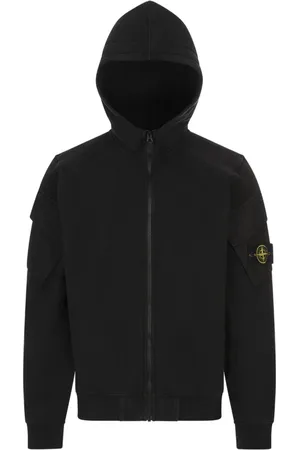 Stone Island Zip-throughs, male, , Size: XL Cotton Hooded Jacket