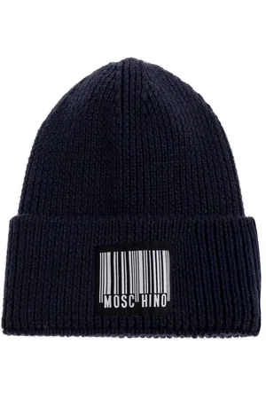 Moschino Beanies, unisex, , Size: ONE SIZE Wool beanie with logo patch