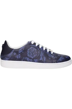 VERSACE Sneakers, male, , Size: 7 US Leather Sneakers with Logo Detail