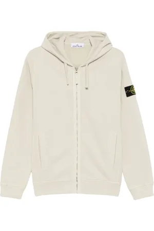 Stone Island Zip-throughs, male, , Size: XL Hooded Zip-Up Sweater with Pockets