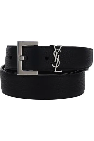 Saint Laurent Belts, male, , Size: 90 CM Calfskin Belt with Loop