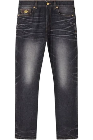 VERSACE Straight Jeans, male, , Size: W32 Silk & Nylon Stylish Top