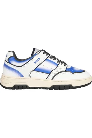 Msgm Sneakers, male, , Size: 11 US Low-top leather sneakers, round toeline
