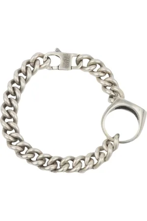 Maison Margiela Bracelets, female, , Size: L Chain Link Bracelet with Ring Detail
