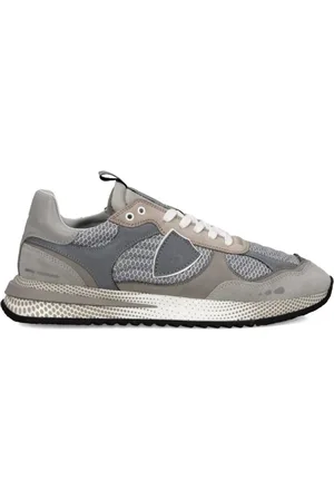 Philippe model Sneakers, male, , Size: 7 US Grey Fabric Leather Sheepskin Sneakers
