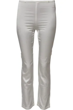 Dolce & Gabbana Slim-fit Trousers, female, , Size: 3XS Silk High Waist Tapered Pants