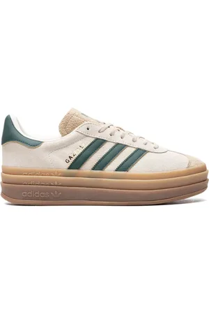 adidas Sneakers, female, , Size: 8 2/3 US Gazelle Bold Cream Green Sneakers