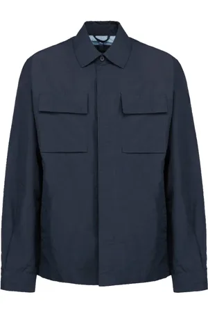 PEOPLE OF SHIBUYA Light Jackets, male, , Size: 3XL Technical Linen Mix Overshirt