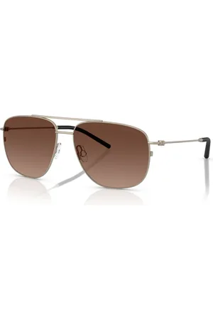 Moncler Sunglasses, unisex, , Size: 60 MM Stylish Sunglasses in Pale Gold/Brown