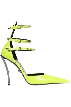 VERSACE Pumps, female, , Size: 7 US Pointy Toe Leather Heeled Sandals