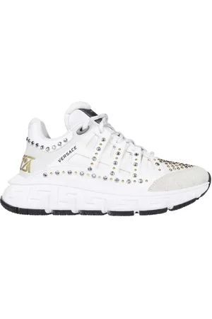 VERSACE Sneakers, female, , Size: 9 US Casual Round Toeline Sneakers