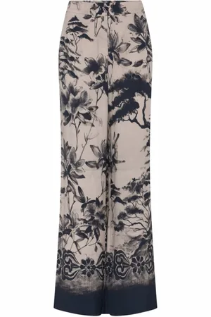 gustav Wide Trousers, female, , Size: S Wide Leg Pants with Painterly Print