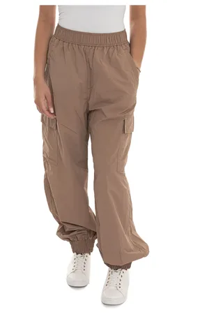 EA7 Wide Trousers, female, , Size: M High-Tech Cargo Trousers with Side Logo