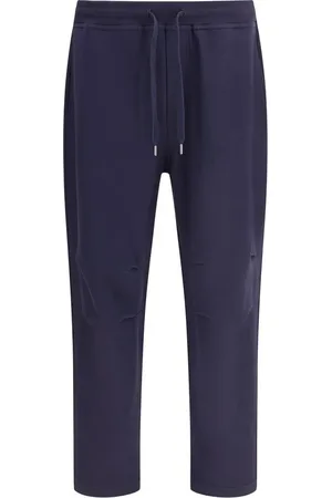 Brunello Cucinelli Sweatpants, male, , Size: XL Monochrome Sweatpants with Knee Stitching