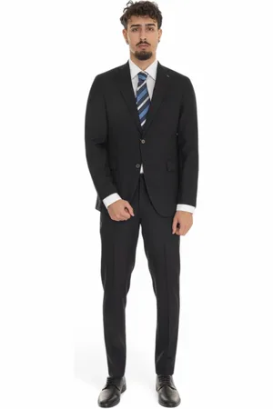 Michael Kors Single Breasted Suits, male, , Size: 3XL Textured fabric suit with 2 buttons