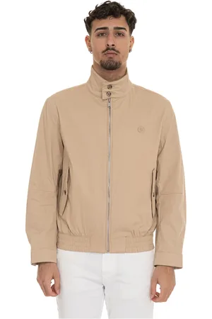 HUGO BOSS Light Jackets, male, , Size: L Bomber jacket with chest logo