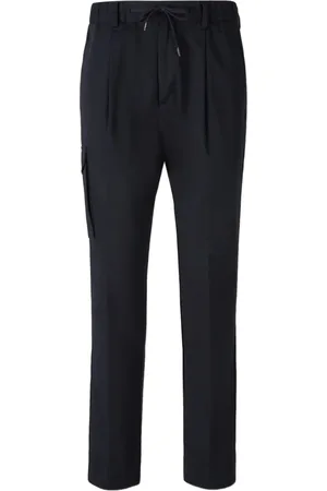 HERNO Straight Trousers, male, , Size: M Cargo Trousers with Drawstring Fastening