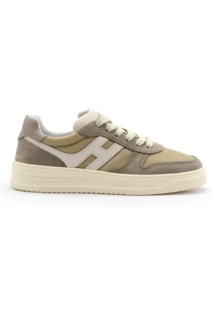 Hogan Sneakers, male, , Size: 9 US Sand Sneakers with Technical Fabric and Leather Details