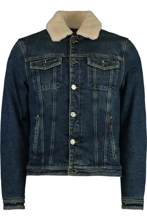 MOORER Denim Jackets, male, , Size: 2XL Padded Jacket with Sheepskin Trim