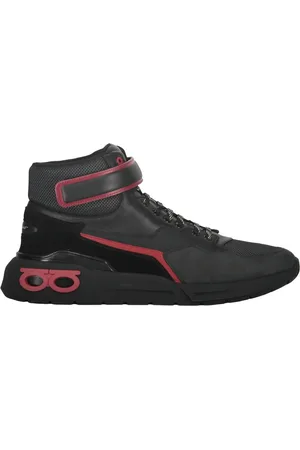 Salvatore Ferragamo Sneakers, male, , Size: 12 US Stylish High-top Sneakers with Fabric Inserts