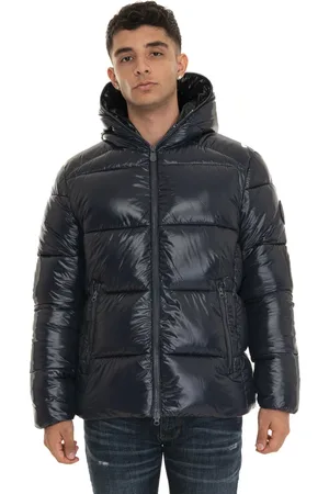 save the duck Winter Jackets, male, , Size: 2XL Quilted Glossy Hooded Jacket