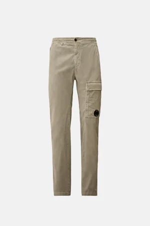 C.P. Company Slim-fit Trousers, male, , Size: XS Corduroy Cargo Pants with Functional Details