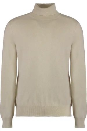 MOORER Turtlenecks, male, , Size: M Cashmere Turtleneck Pullover, Ribbed Knit Edges