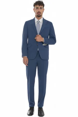 Michael Kors Single Breasted Suits, male, , Size: 2XL Classic 2-button suit with side slits