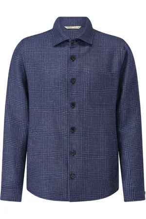 MAURIZIO BALDASSARI Light Jackets, male, , Size: M Wool Linen Overshirt Casual Shirt