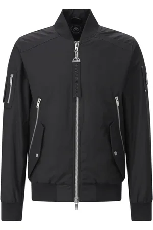 Moose Knuckles Bomber Jackets, male, , Size: L Sporty Logo Patch Bomber Jacket