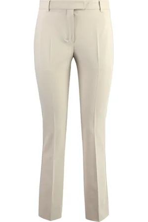 Max Mara Slim-fit Trousers, female, , Size: L Flared Hem Viscose Trousers