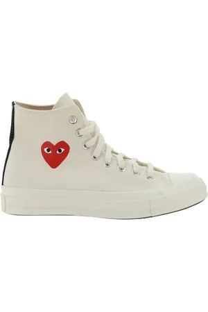 Comme des Garçons Sneakers, male, , Size: 5 US Heart Logo Cotton Sneakers