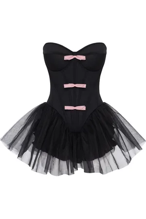 MILLÀ Tutu mini dress with cute pink bows, Midnight Walk
