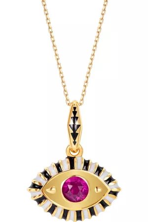 Nevernot Women Necklaces - Women's Life in Colour 14K Yellow Gold Enameled Topaz Eye Necklace - - OS - Moda Operandi - Gifts For Her