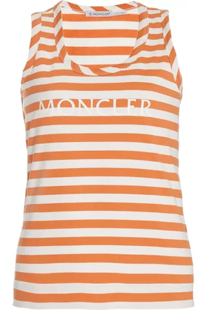 Moncler Women's Striped Cotton-Jersey Tank Top - - XS - Moda Operandi