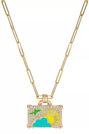 Nevernot Women's Weekend Trip 14K Yellow Diamond; Sapphire Necklace - - OS - Moda Operandi - Gifts For Her