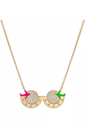 Nevernot Women's Travel 14K Yellow Diamond Necklace - - OS - Moda Operandi - Gifts For Her