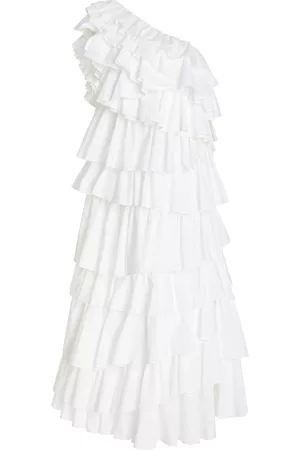 ULLA JOHNSON Women Evening Dresses & Gowns - Women's Ariadne Tiered Off-Shoulder Cotton Gown - - US 16 - Moda Operandi