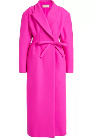 VALENTINO Women Coats - Women's Diagonal Wool-Blend Coat - - IT 38 - Moda Operandi