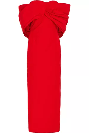 Rosie Assoulin Women Strapless Dresses - Women's Old Hollywood Off-The-Shoulder Midi Dress - - US 0 - Moda Operandi