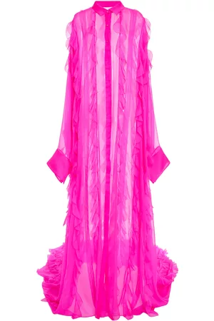 VALENTINO Women Evening Dresses & Gowns - Women's Ruffled Silk Chiffon Gown - - IT 36 - Moda Operandi