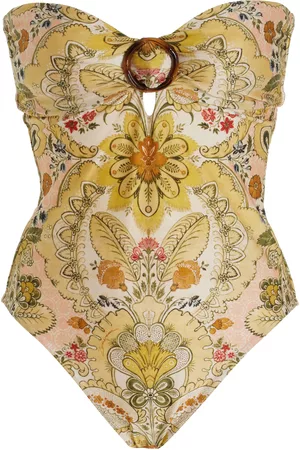 ZIMMERMANN Women Swimsuits - Women's Laurel Bamboo Ring One-Piece Swimsuit - - 0 - Moda Operandi