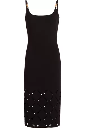 VERSACE Women Knit & Sweater Dresses - Women's Slash Intarsia Knit Midi Dress - - IT 36 - Moda Operandi