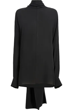 Khaite Bex Turtleneck Georgette Blouse - - L - Moda Operandi