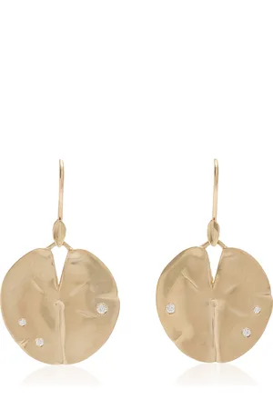 Annette Ferdinandsen Medium Lily Pad 14K Diamond Earrings - - OS - Moda Operandi - Gifts For Her