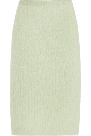 Miu Miu Mohair-Wool Midi Skirt - - IT 38 - Moda Operandi
